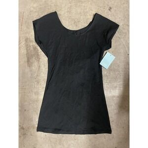 NWT Women's Black SHADE Cap Sleeve Slim Fit Layering tee Small
